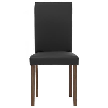 NUHOOM LENORE DINING CHAIR IN COCOA COLOUR LEG, ESPRESSO COLOUR VINYL