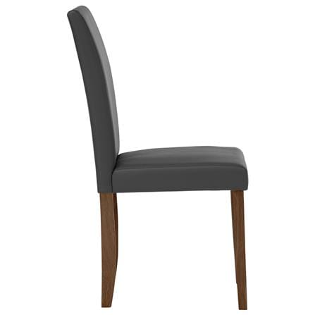 NUHOOM LENORE DINING CHAIR IN COCOA COLOUR LEG, ESPRESSO COLOUR VINYL