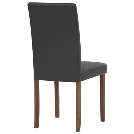 NUHOOM LENORE DINING CHAIR IN COCOA COLOUR LEG, ESPRESSO COLOUR VINYL