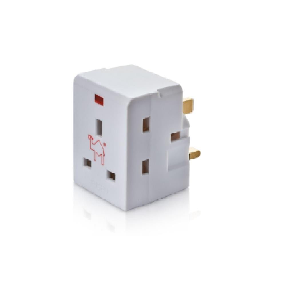 3PIN 3WAY ADAPTOR WITH NEON 2K-333L SELAMAT