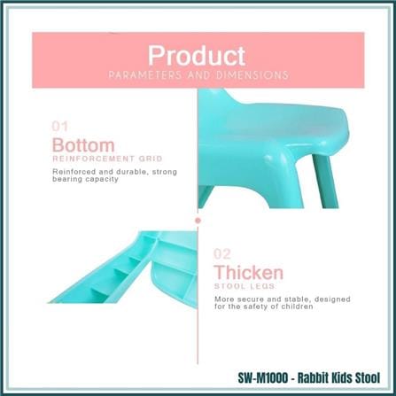 SWI M1000 RABBIT KID STOOL ASSORTED COLOUR