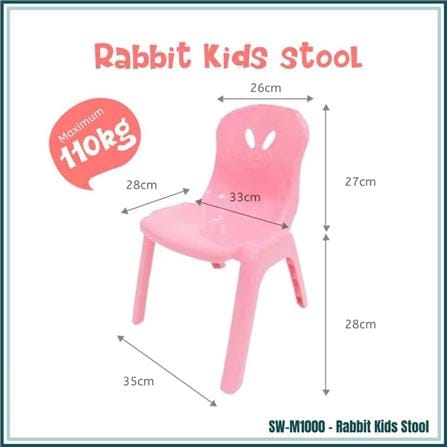 SWI M1000 RABBIT KID STOOL ASSORTED COLOUR