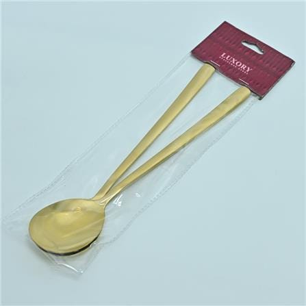 SHUTO LUXORY STAINLESS STEEL GOLD TABLE SPOON 2PC CT-38-1