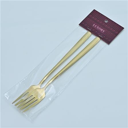 SHUTO LUXORY STAINLESS STEEL GOLD TABLE FORK  2PC CT-38-2