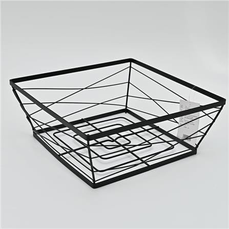 KITCHEN BASKET KECH BLACK 25X25X9CM ZL025 BLACK