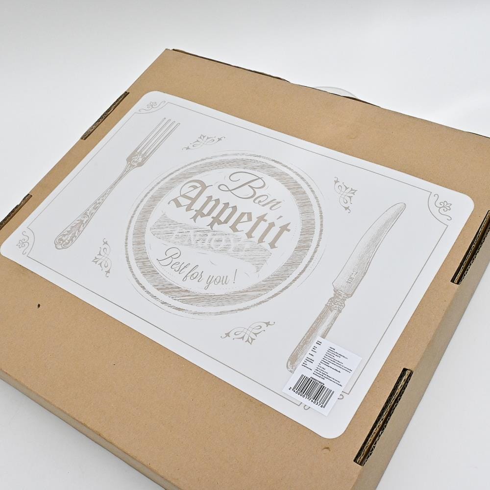 PLACEMAT KECH PEVA PRINTED 0.2x43.5x28.5cm PEVA-24791-WHITE WHITE
