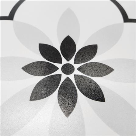 TARA FLOORTILE 40X40CM BLACK FLOWER 0.96M2