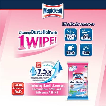 MAGICLEAN WIPER WET SHEET MINT 10S