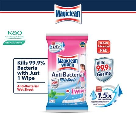 MAGICLEAN WIPER WET SHEET MINT 10S