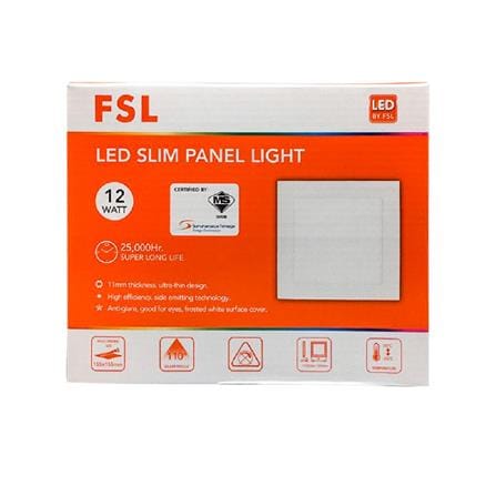 FSL DOWNLIGHT PANEL LED 6" 12W WARM WHITE SQUARE WHITE