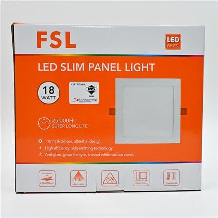 FSL DOWNLIGHT PANEL LED 8" 18W COOL WHITE SQUARE WHITE
