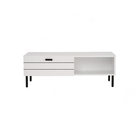 NUHOOM KOTKA COFFEE TABLE IN MATT BLACK EPOXY COLOUR LEG, WHITE COLOUR TOP