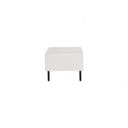 NUHOOM KOTKA COFFEE TABLE IN MATT BLACK EPOXY COLOUR LEG, WHITE COLOUR TOP