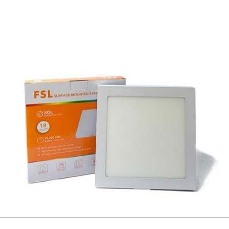 FSL SURFACE DOWNLIGHT LED 8" 18W ACRYLIC COOL WHITE SQUARE WHITE