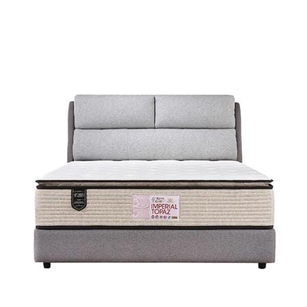 KINGKOIL BEDFRAME ONLY QUEEN SIZE (5) TOPAZ DOVE GREY