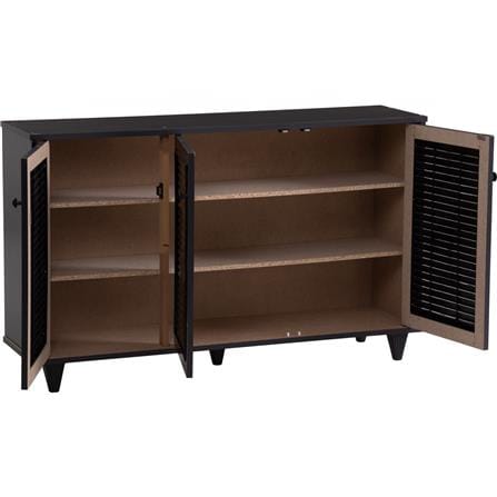 NUHOOM SHOES CABINET ALMO 3 DOOR LIGHT CAPPUCINNO