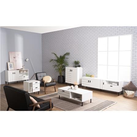 NUHOOM HIGH CABINET SIDEBOARD KOTKA 1.2M WHITE 802/161