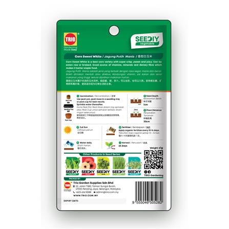 TRIO SEEDIY CORN SWEET WHITE SEED