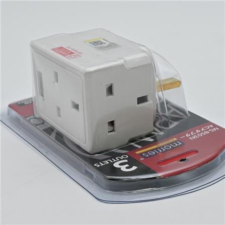 13A 3WAY ADAPTOR WITH FUSE MS-BS03N MORRIES