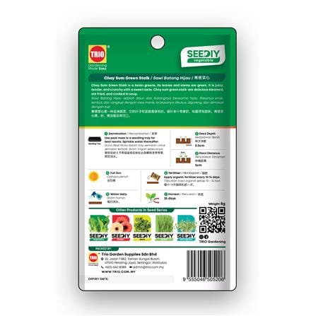 TRIO SEEDIY CHOY SUM GREEN STALK SEED