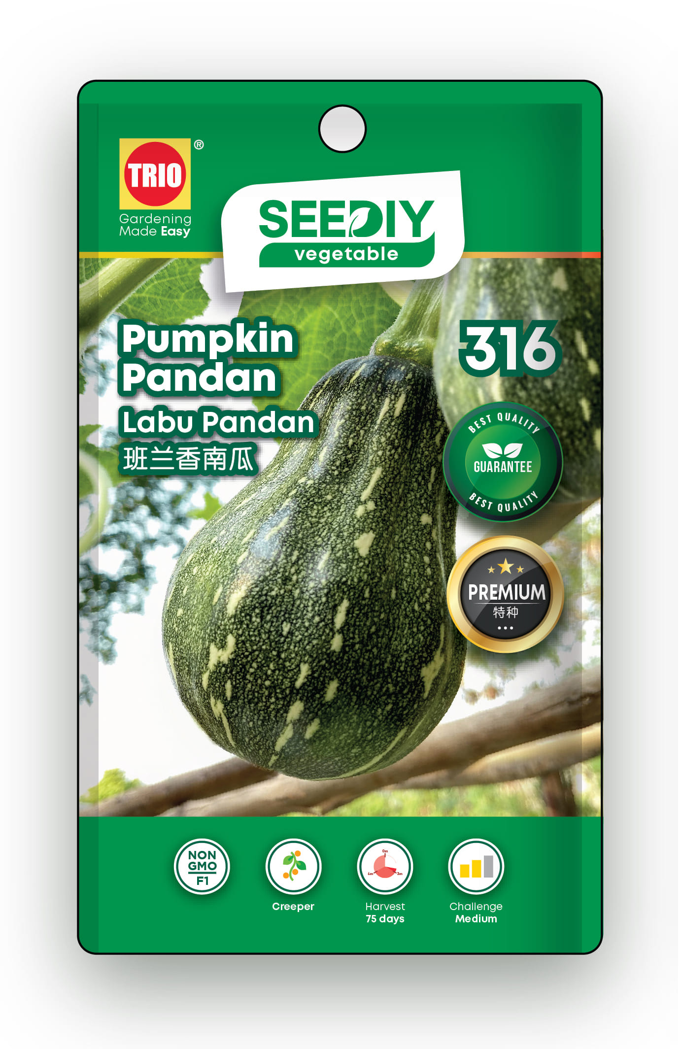 TRIO SEEDIY PUMKIN PANDAN SEED
