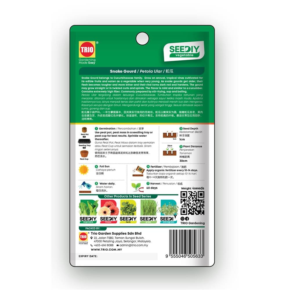 TRIO SEEDIY SNAKE GOURD SEED