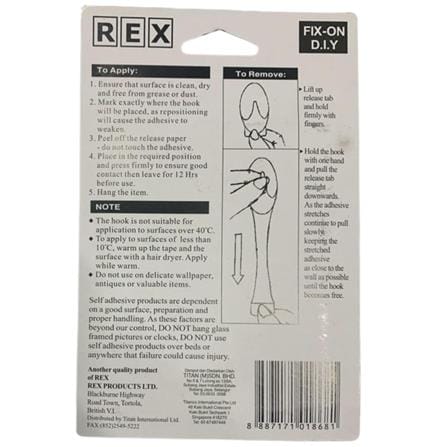 REX REMOVABLE HANDY CLIPS 1868 WHITE