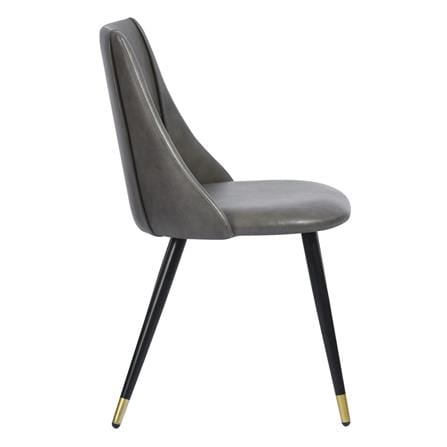 FURDINI SMEG DINING SIDE CHAIR PU GREY