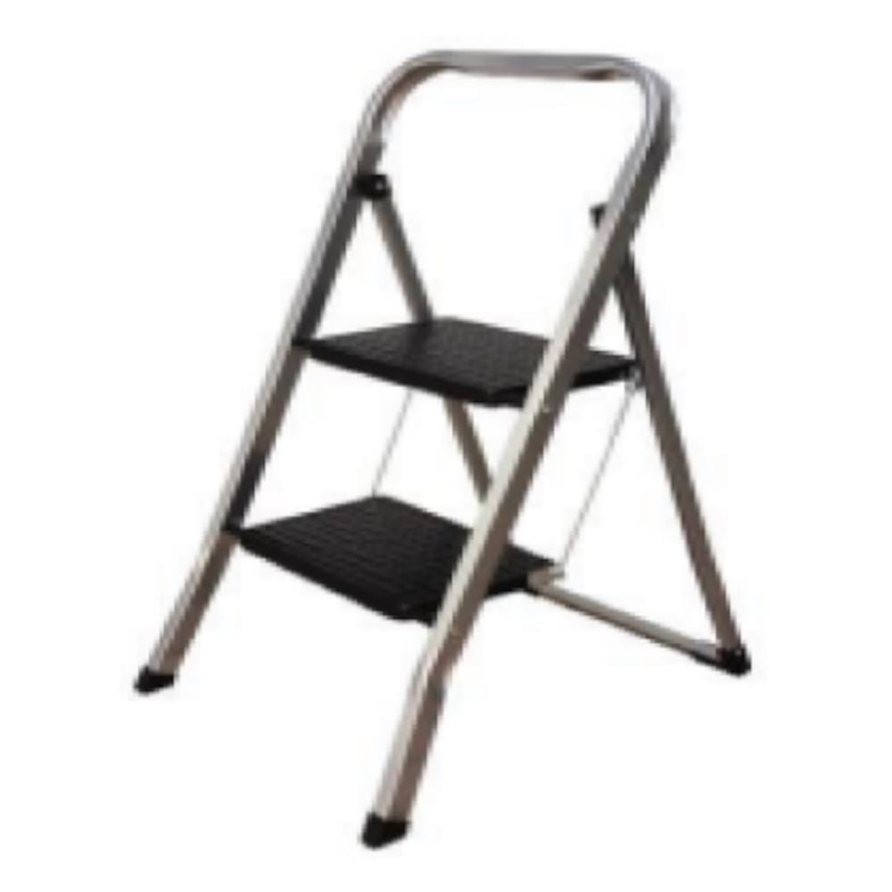JUN HONG 2 STEPS LADDER JH12102 BLACK/SILVER
