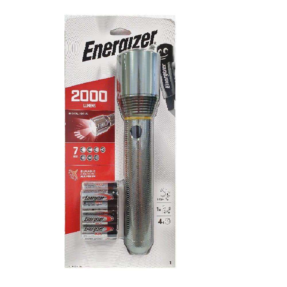 FLASHLIGHT PMZH91 METAL LIGHT ENERGIZER SILVER