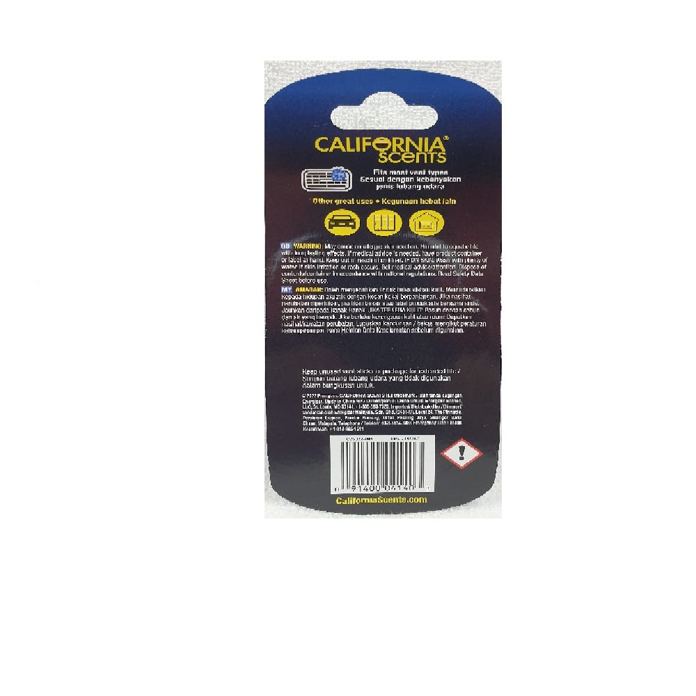 CALIFORNIA SCENTS STICKS -  NEWPORT NEW CAR (4's)