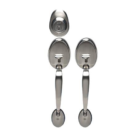ISON HANDLE GRIP SET ZINC-ALLOY 2810-STAINLESS STEEL