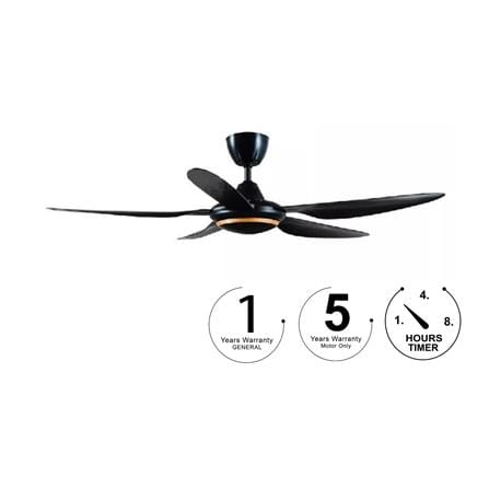CEILING FAN DC2 311 GUN METAL DEKA 5 BLADES ABS 56"