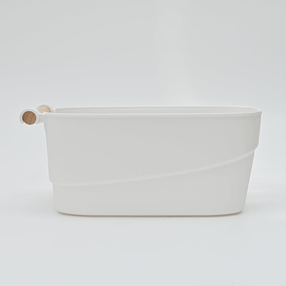 MULTIPURPOSE STORAGE BOX WITH WOODEN HANDLE 14.5X27X12CM
