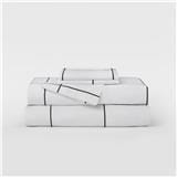 NORDIC HOME BED SHEET LUXE SATEEN QUEEN 100102 WHITE