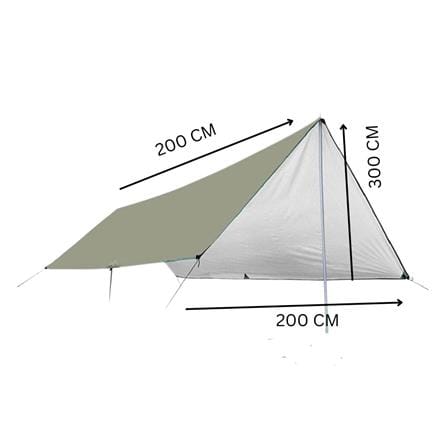 TENT GAZEBO OUTDOOR CANVAS WITH IRON ROD SPRING SILVER W200XH300xD200 CM