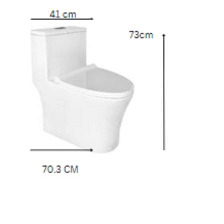 SORENTO 1P TOILET SRTWC8329-RL P 3/6L WHITE H73XW41XD70.3 CM