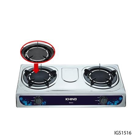 KHIND GAS STOVE IGS1516 2BURNER 2.5KW