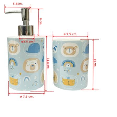 MOYA BATHWARE SET CE CE3041AA-2 PASTEL DOLL H17.80XW15XD7.50 CM