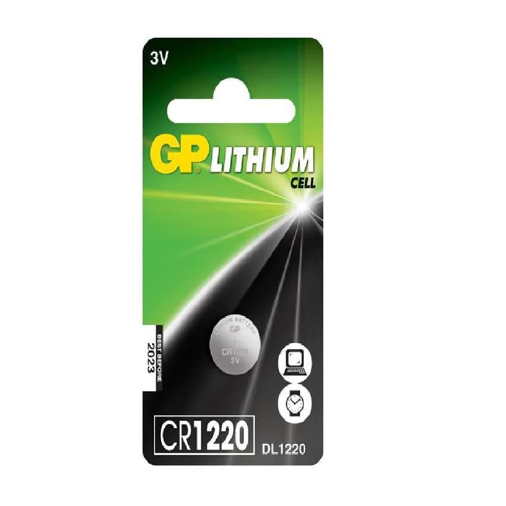 LITHIUM CELL BATTERY CR1220 CARD 1 GP
