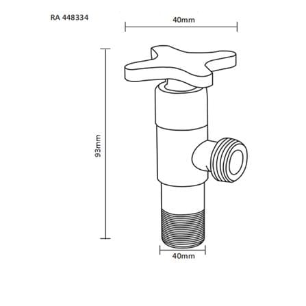 RASLAND STOP VALVE RA 448334 STAINLESS STEEL