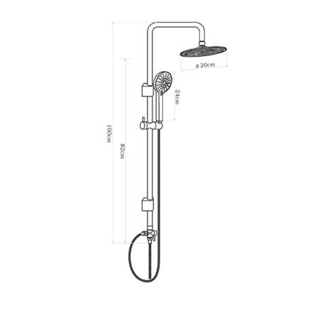RASLAND RAIN SHOWER RA SS34RAIN STAINLESS STEEL