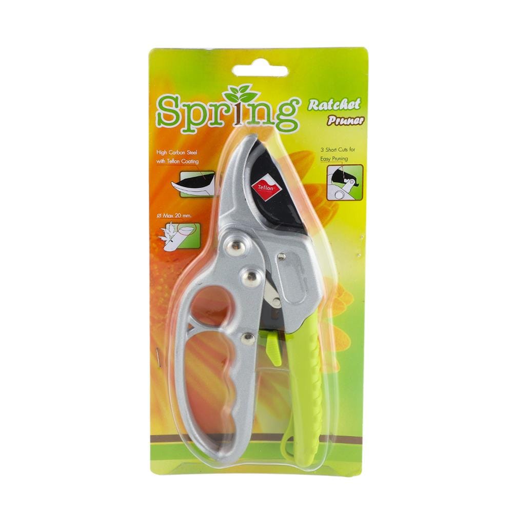RATCHET PRUNERE SHEARS SPRING DGH2501 8INCH STEEL GREEN