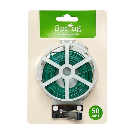 GARDEN PLANT TWIST TIE SPRING 50M GREEN