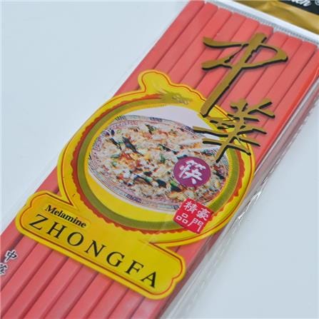 HARRIANWARE 10PAIR  PLASTIC CHOPSTICK 9.5IN RED R095