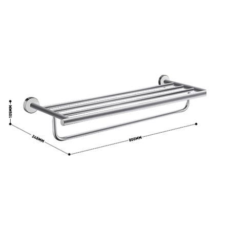 RASLAND TOWEL SHELF 80CM RACK-TOW STAINLESS STEEL 304