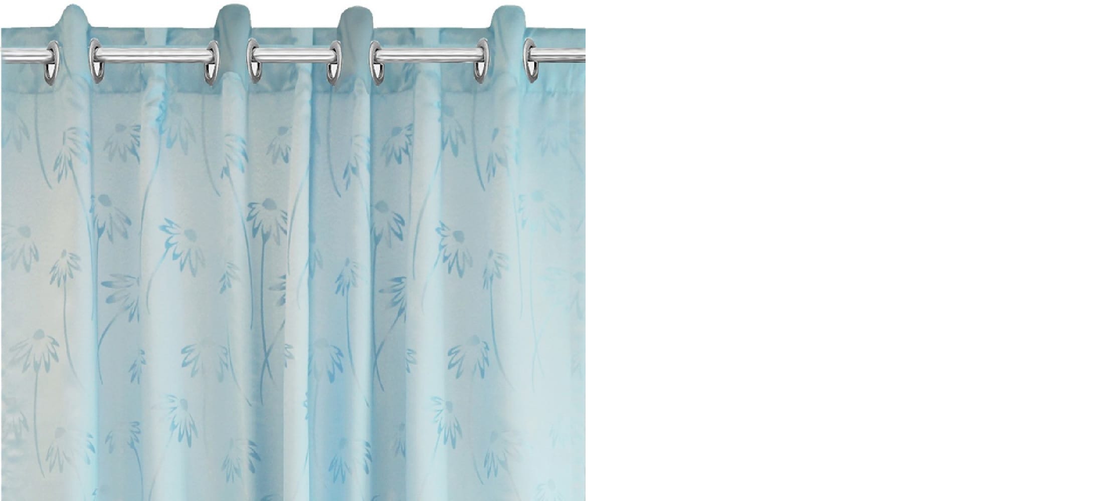 HLS CURTAIN EYELET CHAMOMILE 140X180CM LIGHT BLUE