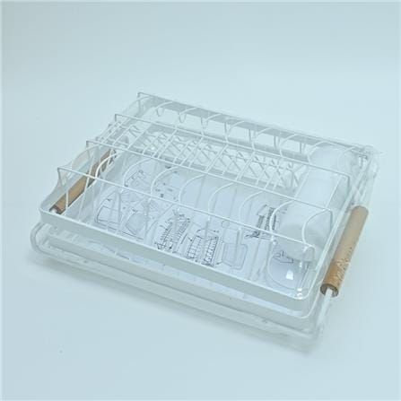 DISH DRAINER KECH MODISH 43.3X30X40CM YS10829P WHITE