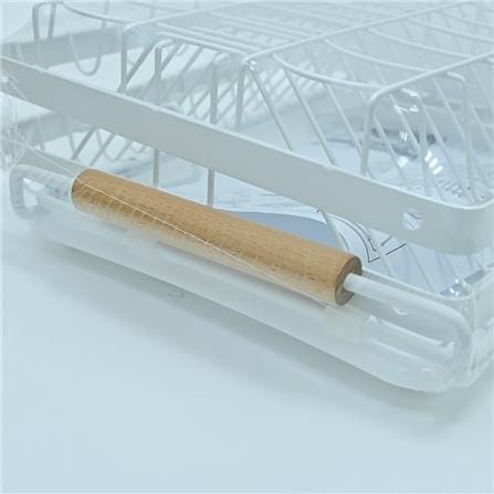 DISH DRAINER KECH MODISH 43.3X30X40CM YS10829P WHITE