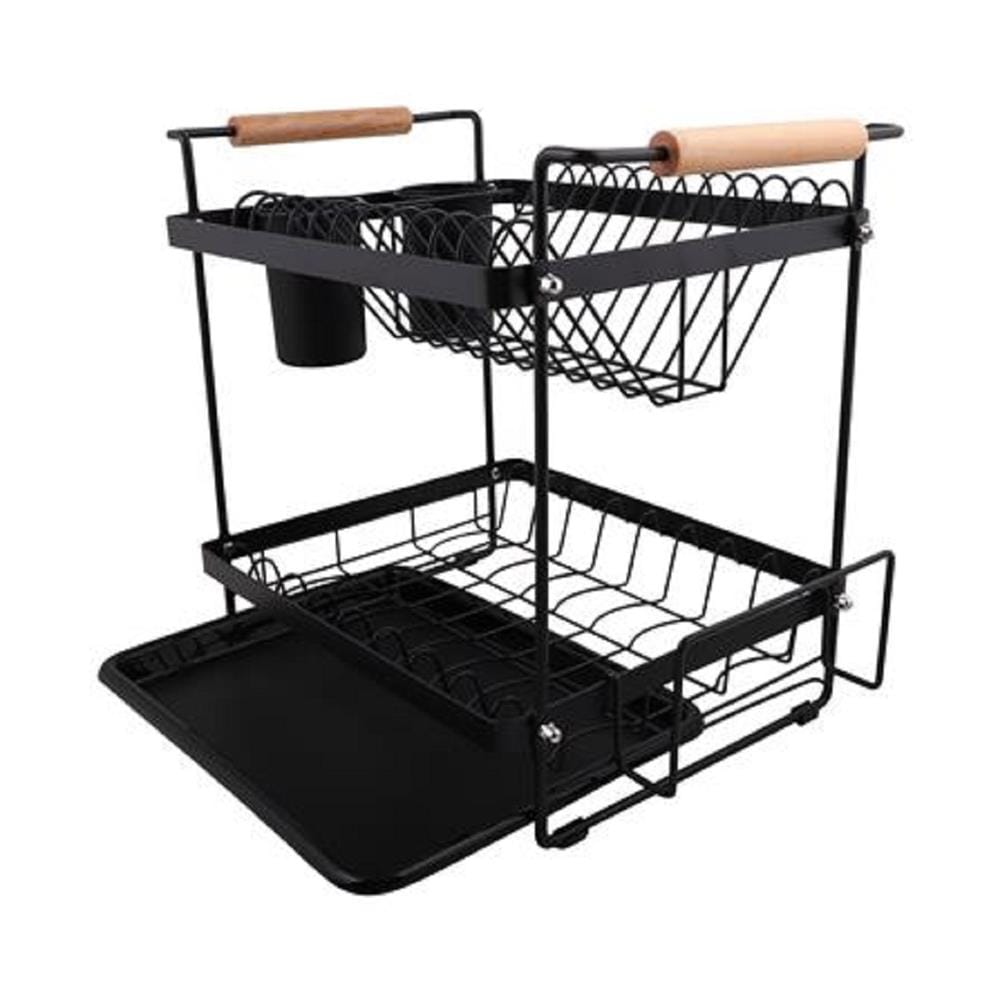 DISH DRAINER KECH MODISH 43.3X30X40CM YS10829P BLACK